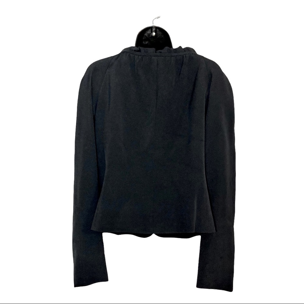 Etcetera Ruffle Neck Tie Button Black Blazer Jacket - Picture 6 of 7